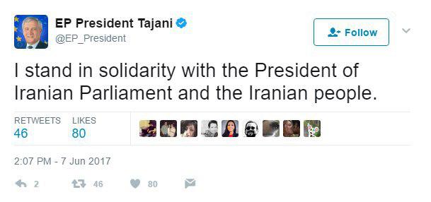 Europe Condoles Iranian Nation on Tehran Attacks
