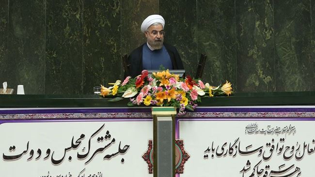 Rouhani in Iran's majlis