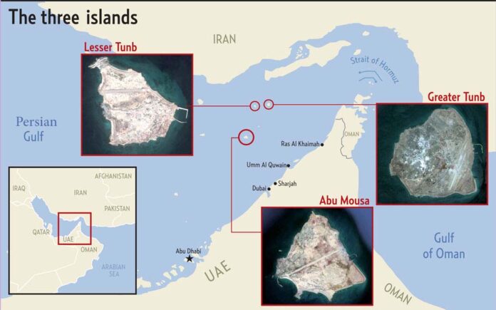 Persian Gulf - Abu Mousa - Lesser and Greate Tunb islands