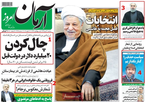 A look at Iranian newspaper front pages on Jan 12