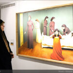 “Woman against Woman” on the Wall of Mojdeh Gallery