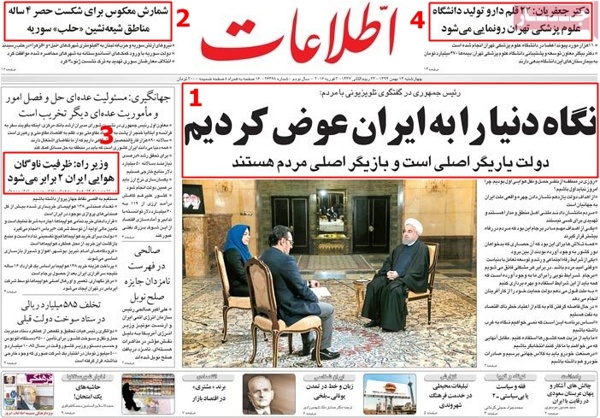 A look at Iranian newspaper front pages on Feb 3
