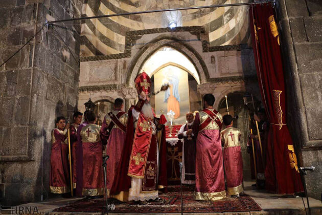 Qara Kelisa or St. Thaddeus Complex in Chaldoran, northwest of Iran, hosted the annual religious ceremony of Armenians known as Badarak.