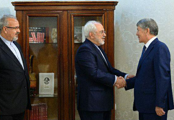 Iranian FM, Kyrgyz President Discuss Bilateral Ties