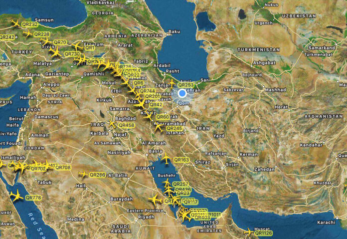 Qatari Airlines Using Iran’s Airspace amid Row with Neighbours Qatari Airlines Using Iran’s Airspace amid Row with Neighbours