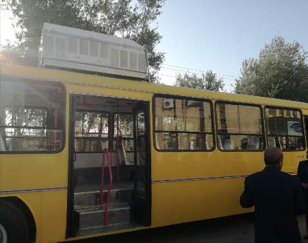 Bus Equipped with Evaporative Cooler Unveiled in Iran