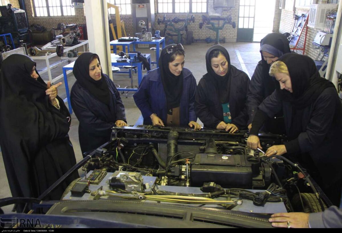 Women Mechanics Receiving Training in Iran
