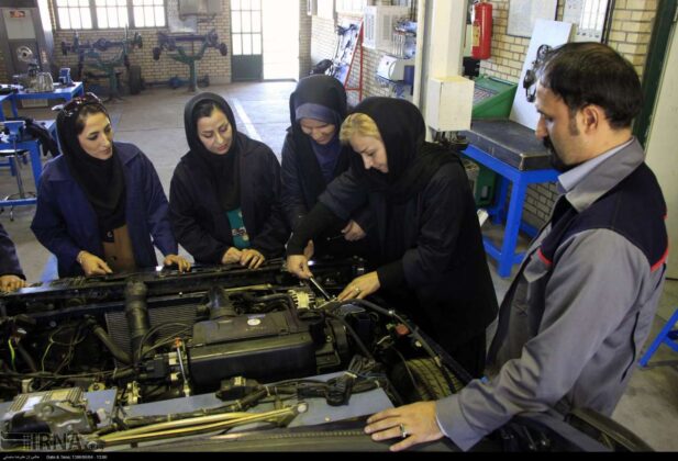 Women Mechanics Receiving Training in Iran