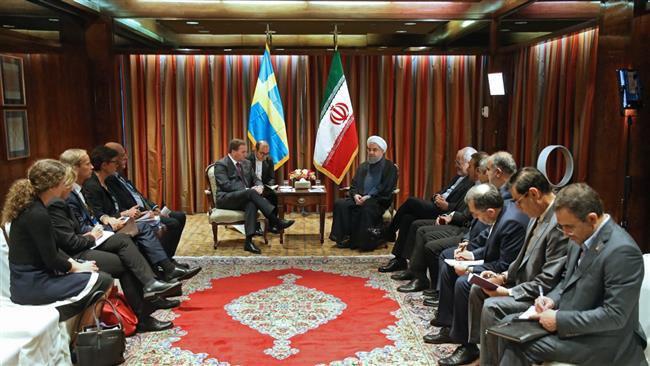 Rouhani also sat down with Swedish Prime Minister
