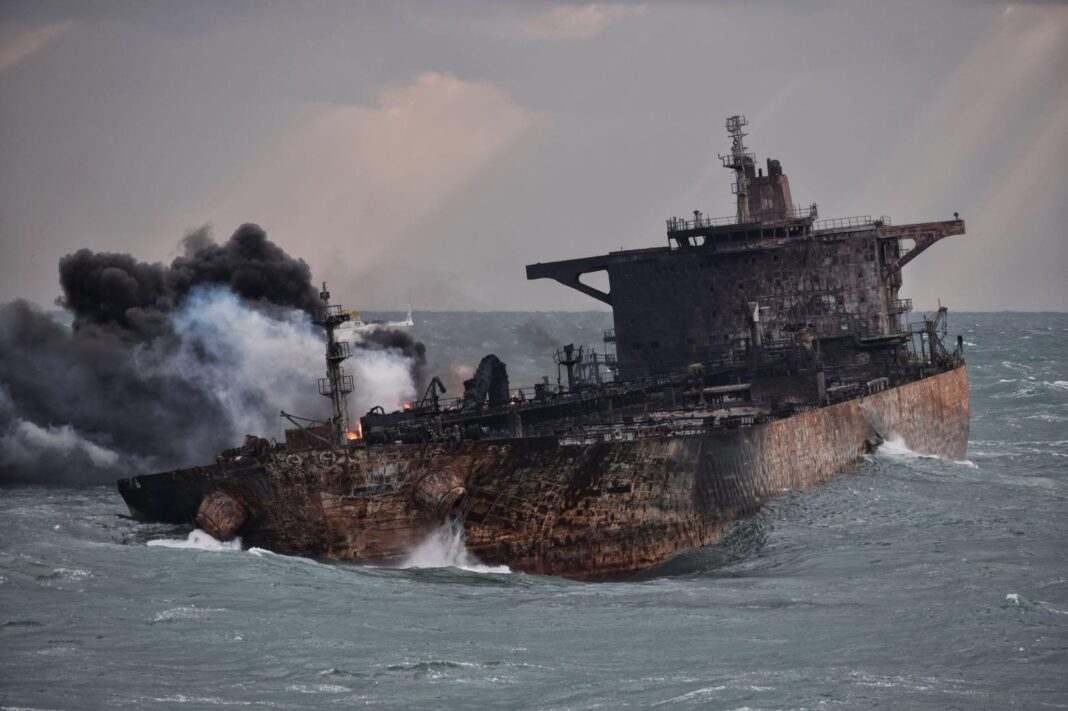 Two More Bodies Recovered from Burning Iranian Oil Tanker