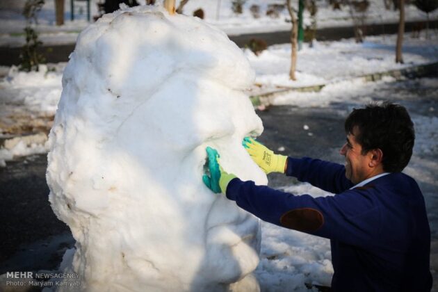 Tehran, Lahijan Host Snow Sculpture Festivals