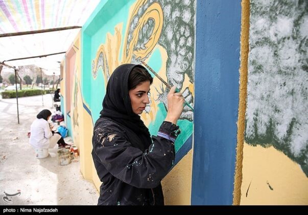 Mashhad’s Ferdowsi Boulevard Decorated with Shahnameh Murals