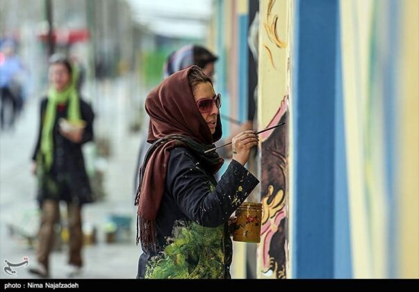 Mashhad’s Ferdowsi Boulevard Decorated with Shahnameh Murals