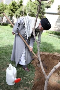 Iran’s Leader, President Plant Saplings on Arbour Day
