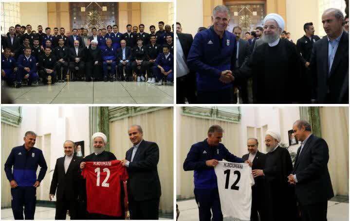 Iran President Meets Members of National Football Team ahead of FIFA World Cup