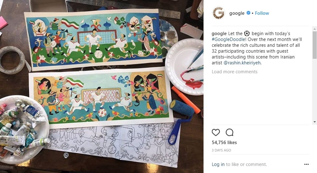 Iranian Designer Talks of Her Collaboration with FIFA World Cup Google Doodle