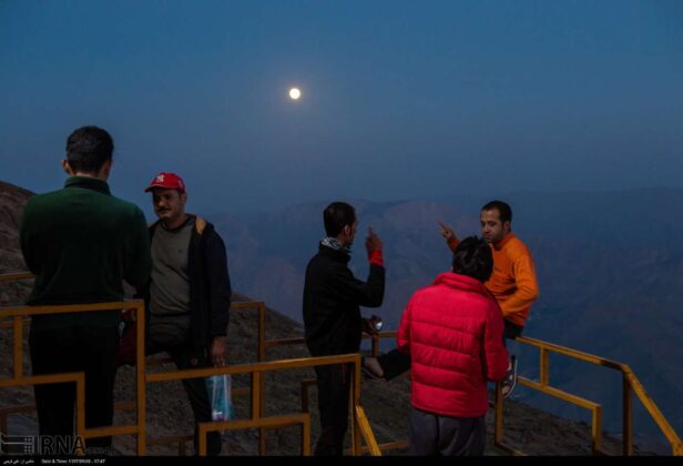 Moon Eclipse Catches Eyes in Mount Damavand