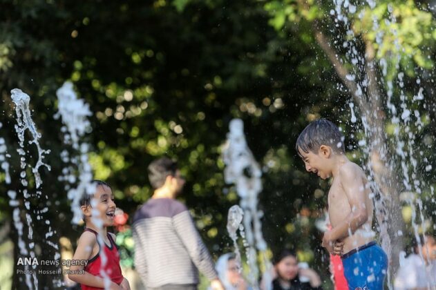 Playing with Water, Best Way to Beat Summer Heat in Iran