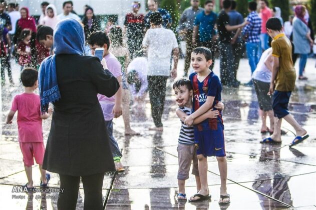 Playing with Water, Best Way to Beat Summer Heat in Iran