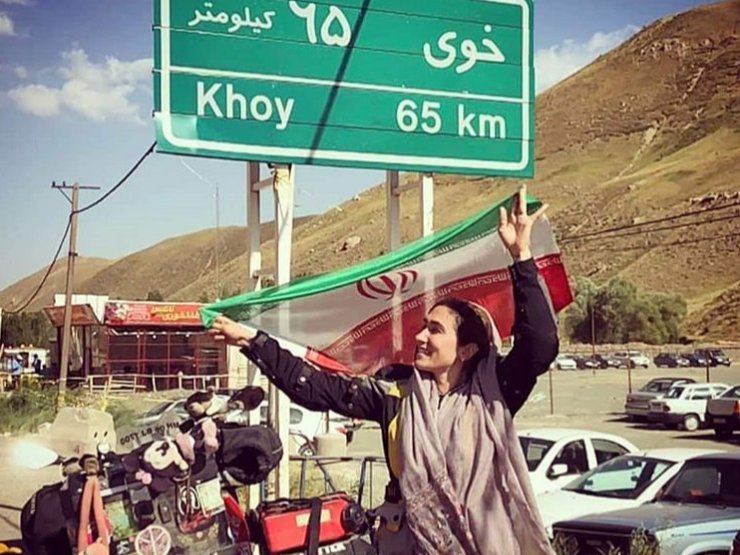 Iranian Woman Tourist Travels across World on Motorbike