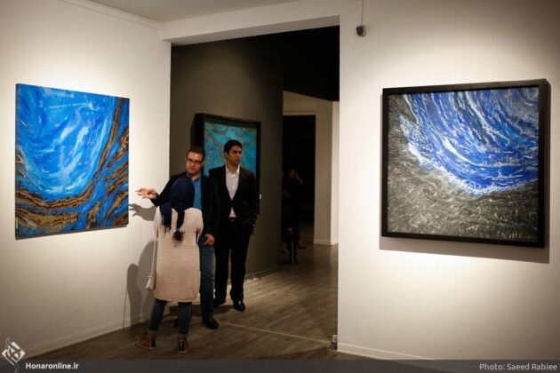 Endless Blue; Exhibition of Paintings with Chemical Compounds