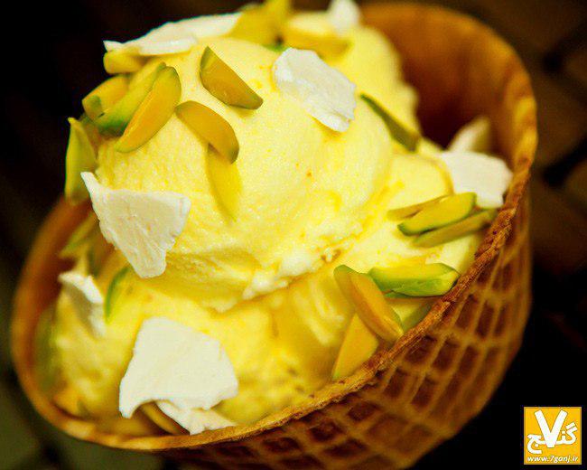 Persian Saffron Ice Cream; Delicate Dessert for Hot Days