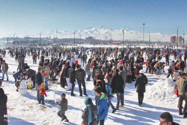Snow Sculpture Festivals Held in Iran’s Tabriz, Ardabil