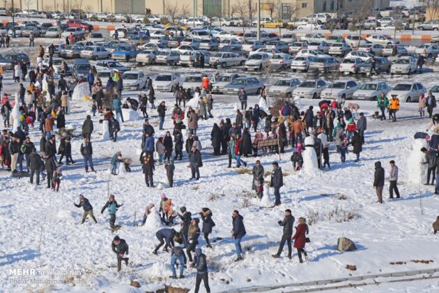Snow Sculpture Festivals Held in Iran’s Tabriz, Ardabil