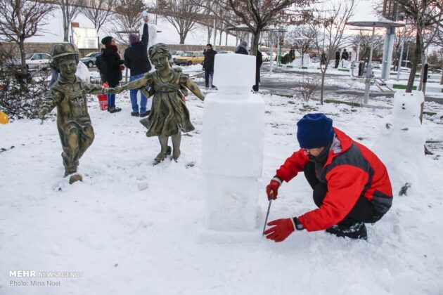 Snow Sculpture Festivals Held in Iran’s Tabriz, Ardabil