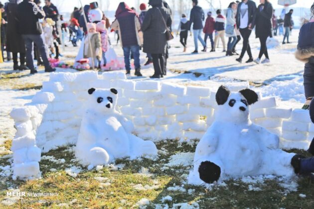 Snow Sculpture Festivals Held in Iran’s Tabriz, Ardabil