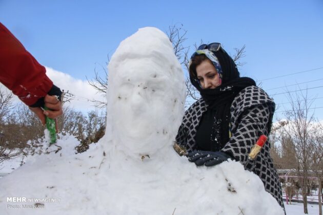 Snow Sculpture Festivals Held in Iran’s Tabriz, Ardabil