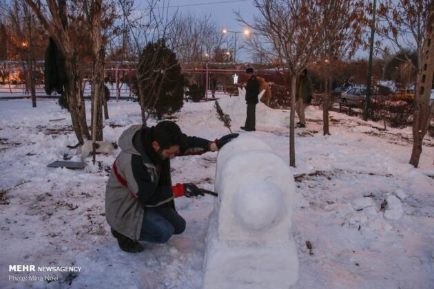 Snow Sculpture Festivals Held in Iran’s Tabriz, Ardabil