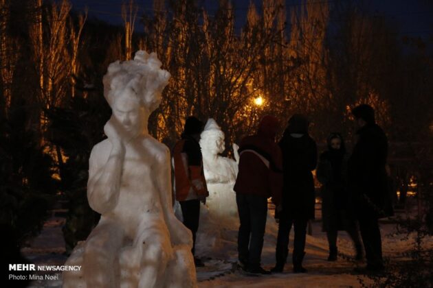 Snow Sculpture Festivals Held in Iran’s Tabriz, Ardabil