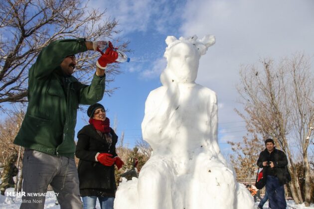 Snow Sculpture Festivals Held in Iran’s Tabriz, Ardabil