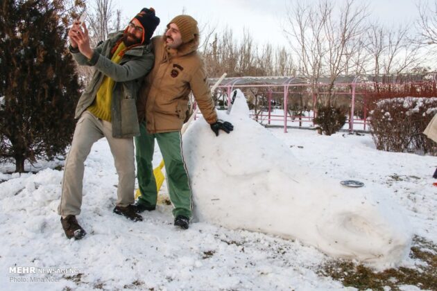 Snow Sculpture Festivals Held in Iran’s Tabriz, Ardabil