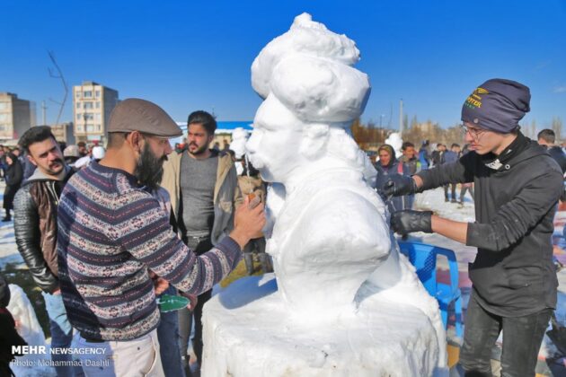 Snow Sculpture Festivals Held in Iran’s Tabriz, Ardabil