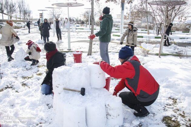 Snow Sculpture Festivals Held in Iran’s Tabriz, Ardabil