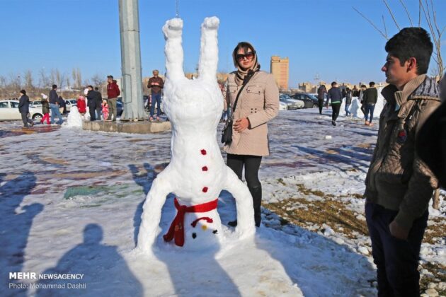 Snow Sculpture Festivals Held in Iran’s Tabriz, Ardabil