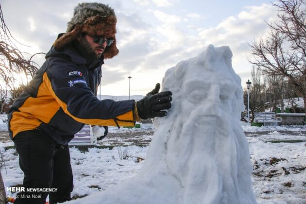 Snow Sculpture Festivals Held in Iran’s Tabriz, Ardabil