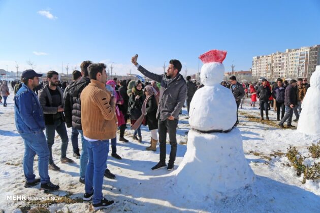 Snow Sculpture Festivals Held in Iran’s Tabriz, Ardabil