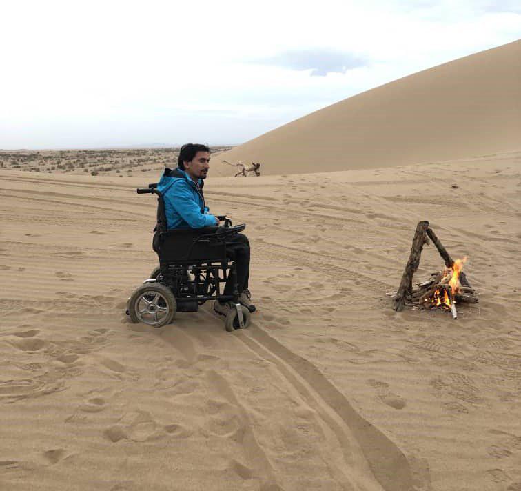 Adventure without Wheelchair in Rig-e Jenn Desert