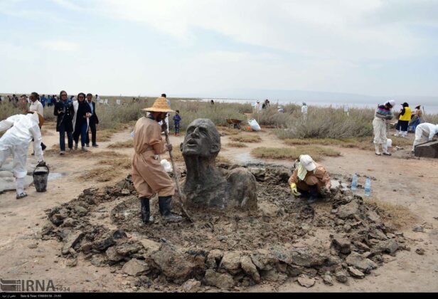 Salt Statues on Display in Art Festival East of Iran