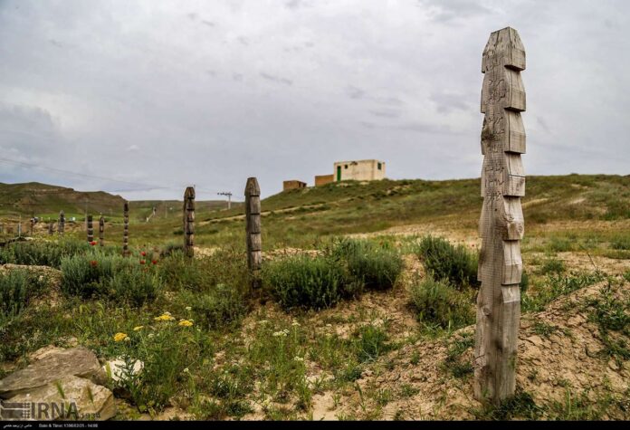 Baghleq; Ancient Cemetery with Standing Wooden Posts