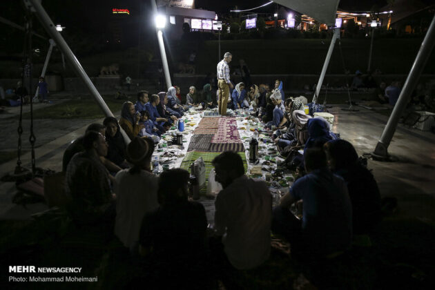 Public Iftar Ceremony in Tehran Tabiat Bridge