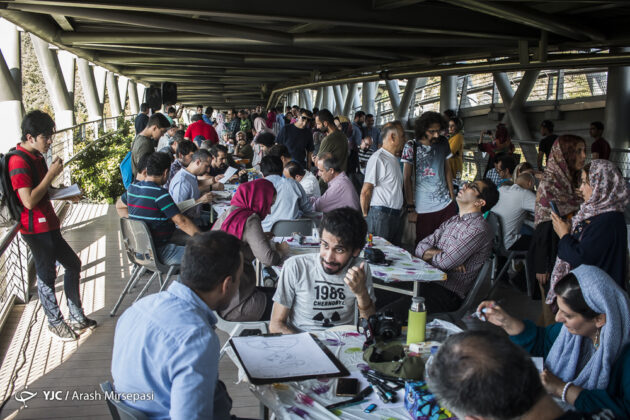 Iranian Cartoonists Hold Art Event on Nature Bridge