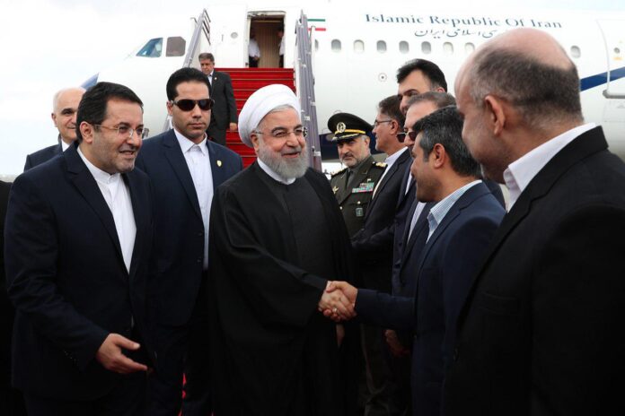 President Rouhani in Baku Azerbaijan