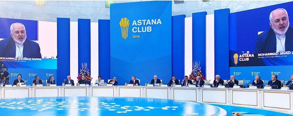 Zarif Addresses Astana Club, Meets Kazakh Leader in Nur-Sultan -