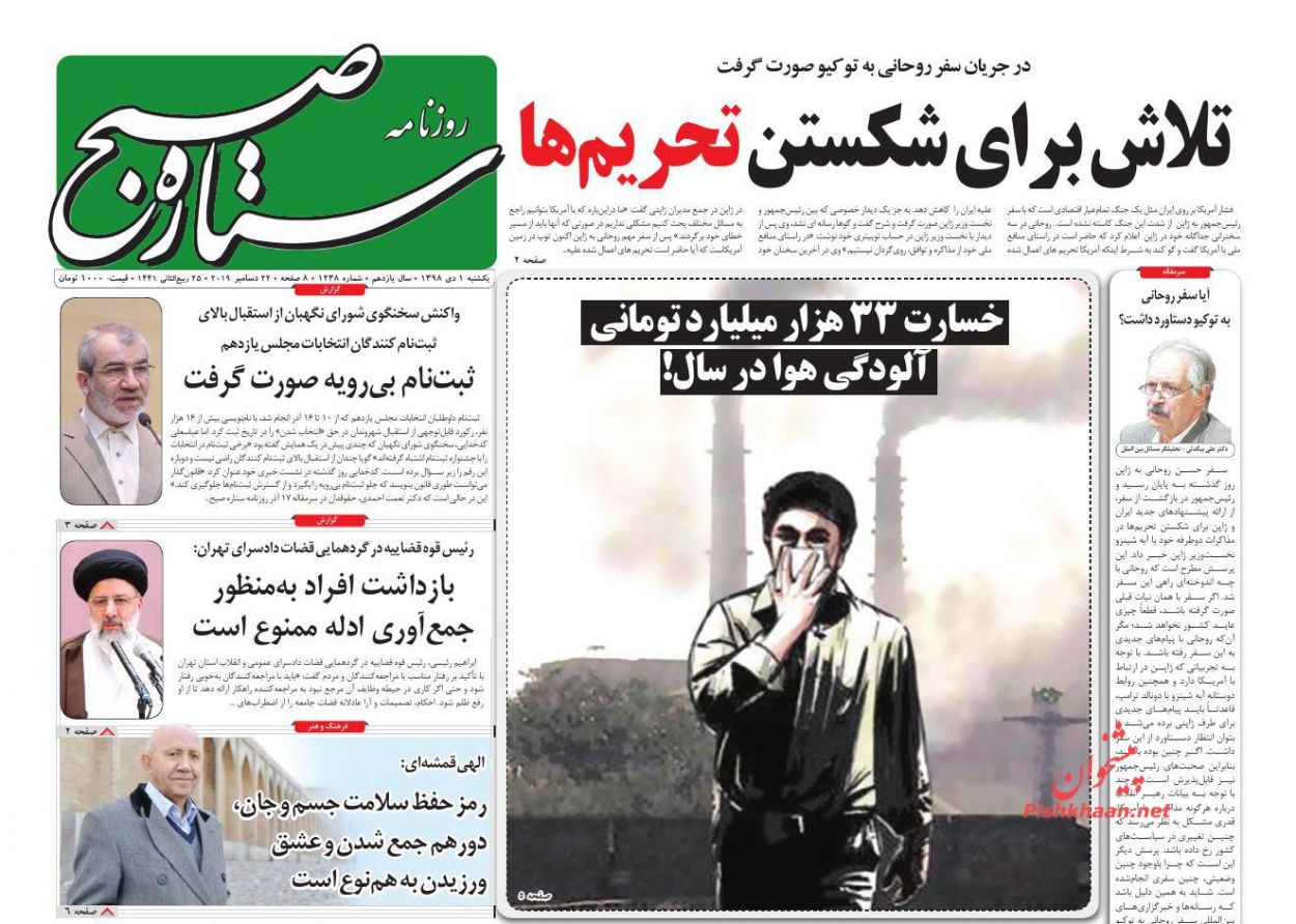 A Look at Iranian Newspaper Front Pages on December 22 6