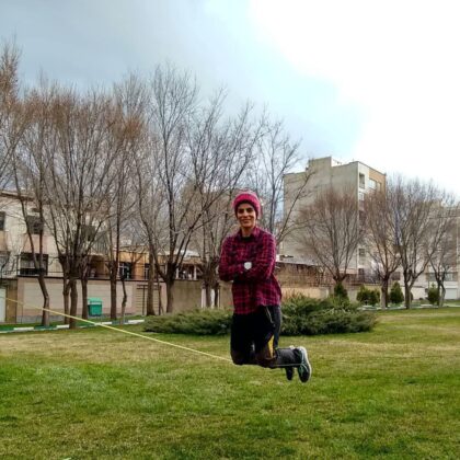 Iranian Girl Wins Reputation by Walking a Thin Line
