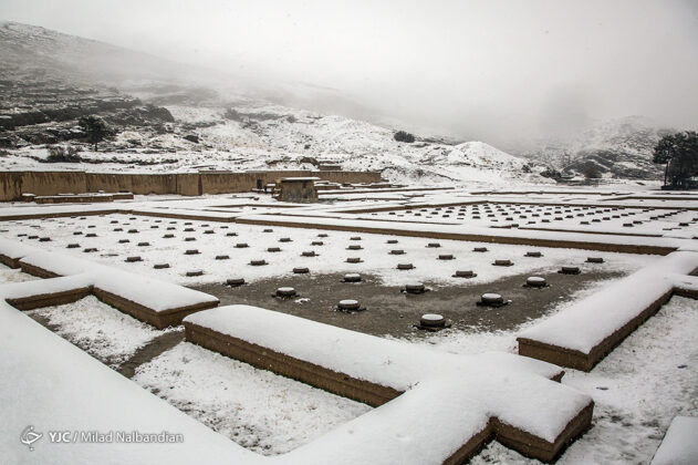 Persepolis World Heritage Site Blanketed with Snow